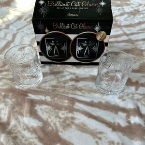Cat Design Glass Cups